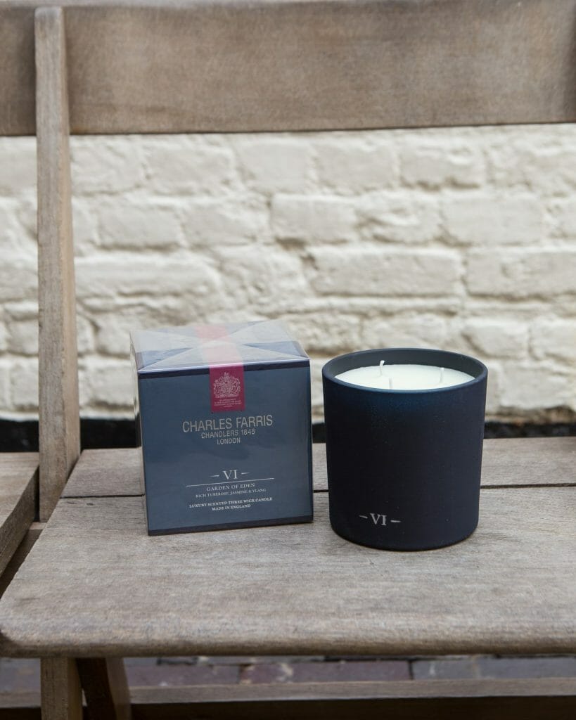 Charles Farris, Garden of Eden 3 Wick Candle Tuberose, Jasmine and