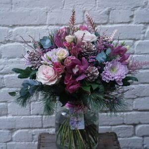 Holly Jolly Christmas Vase