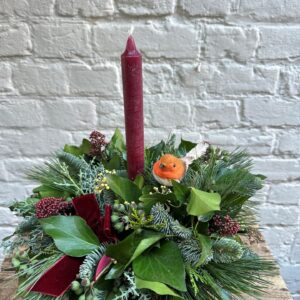 Holly Jolly Christmas table arrangement